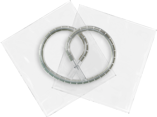 Illustrative depiction of INLEXZO shown with its clear packaging pouches.